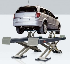 SF6401ILT Space подъёмник ножничный заглубляемый с подъемником второго уровня, г/п 4.2 т. 4600 мм