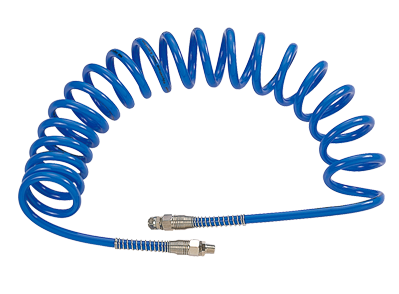 Шланг пневматический спиральный высокого давления 8х12 мм, 10 м, М1/4, полиуретановый MIGHTY SEVEN S
