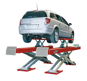 Подъёмник SIRIO ножничный напольный с подъемником второго уровня г/п 4.2 т.